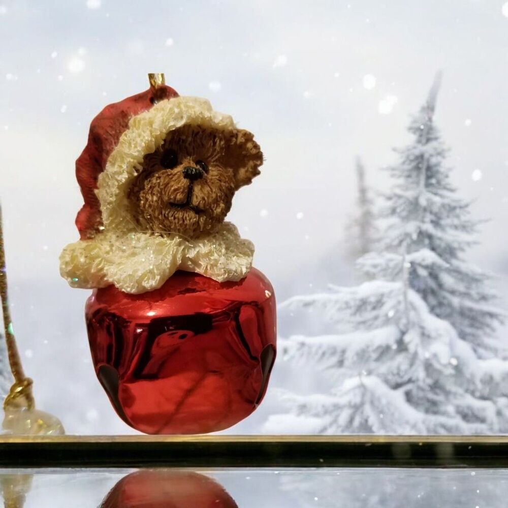 Boyds Bears Jingle Bell Christmas Ornament - Bear With Hat